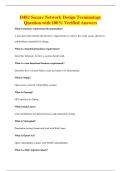 D482 Secure Network Design Terminology&NewLine;Question with 100&percnt; Verified Answers