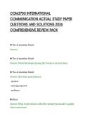 COM3705 INTERNATIONAL&NewLine;COMMUNICATION ACTUAL STUDY PAPER&NewLine;QUESTIONS AND SOLUTIONS 2026&NewLine;COMPREHENSIVE REVIEW PACK