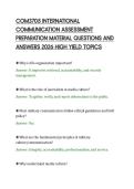 COM3705 INTERNATIONAL&NewLine;COMMUNICATION ASSESSMENT&NewLine;PREPARATION MATERIAL QUESTIONS AND&NewLine;ANSWERS 2026 HIGH YIELD TOPICS