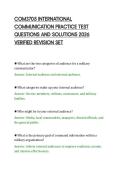 COM3705 INTERNATIONAL&NewLine;COMMUNICATION PRACTICE TEST&NewLine;QUESTIONS AND SOLUTIONS 2026&NewLine;VERIFIED REVISION SET