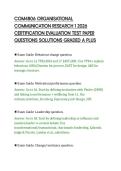 COM4806 ORGANISATIONAL&NewLine;COMMUNICATION RESEARCH 1 2026&NewLine;CERTIFICATION EVALUATION TEST PAPER&NewLine;QUESTIONS SOLUTIONS GRADED A PLU