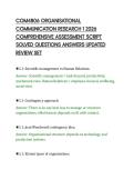 COM4806 ORGANISATIONAL&NewLine;COMMUNICATION RESEARCH 1 2026&NewLine;COMPREHENSIVE ASSESSMENT SCRIPT&NewLine;SOLVED QUESTIONS ANSWERS UPDATED&NewLine;REVIEW SET