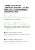COM4806 ORGANISATIONAL&NewLine;COMMUNICATION RESEARCH 1 2026 FINAL&NewLine;REVIEW QUESTIONS ANSWERS BUNDLED&NewLine;PRACTICE COLLECTION