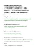 COM4806 ORGANISATIONAL&NewLine;COMMUNICATION RESEARCH 1 2026&NewLine;PRACTICE TEST SHEET FULL SOLUTIONS&NewLine;CORRECT ANSWERS PREPARATION SET