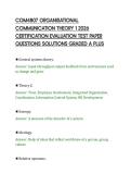 COM4807 ORGANISATIONAL&NewLine;COMMUNICATION THEORY 1 2026&NewLine;CERTIFICATION EVALUATION TEST PAPER&NewLine;QUESTIONS SOLUTIONS GRADED A PLUS