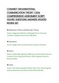 COM4807 ORGANISATIONAL&NewLine;COMMUNICATION THEORY 1 2026&NewLine;COMPREHENSIVE ASSESSMENT SCRIPT&NewLine;SOLVED QUESTIONS ANSWERS UPDATED&NewLine;REVIEW SET