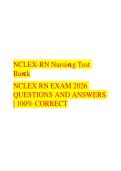 NCLEX-RN Exam Questions & Answers &vert; 2026 Nursing Test Bank &vert; Comprehensive NCLEX Study Guide