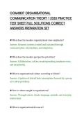 COM4807 ORGANISATIONAL&NewLine;COMMUNICATION THEORY 1 2026 PRACTICE&NewLine;TEST SHEET FULL SOLUTIONS CORRECT&NewLine;ANSWERS PREPARATION SE