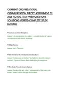 COM4807 ORGANISATIONAL&NewLine;COMMUNICATION THEORY ASSIGNMENT 02&NewLine;2026 ACTUAL TEST PAPER QUESTIONS&NewLine;SOLUTIONS VERIFIED COMPLETE STUDY&NewLine;PACKAGE