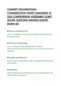 COM4807 ORGANISATIONAL&NewLine;COMMUNICATION THEORY ASSIGNMENT 02&NewLine;2026 COMPREHENSIVE ASSESSMENT SCRIPT&NewLine;SOLVED QUESTIONS ANSWERS UPDATED&NewLine;REVIEW SET