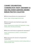 COM4807 ORGANISATIONAL&NewLine;COMMUNICATION THEORY ASSIGNMENT 02&NewLine;2026 FINAL REVIEW QUESTIONS ANSWERS&NewLine;BUNDLED PRACTICE COLLECTION