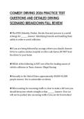COMEDY DRIVING 2026 PRACTICE TEST&NewLine;QUESTIONS AND DETAILED DRIVING&NewLine;SCENARIO BREAKDOWN FULL REVIEW