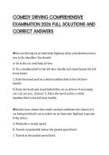 COMEDY DRIVING COMPREHENSIVE&NewLine;EXAMINATION 2026 FULL SOLUTIONS AND&NewLine;CORRECT ANSWERS