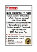 BIOL251&sol;BIOL 251 Human Anatomy & Physiology I w&sol;Lab Module 3 Exam &vert; Portage Learning &vert; 2026 Edition &lpar;PDF&rpar;