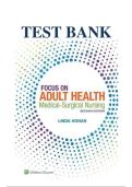 Test Bank for Focus on Adult Health&colon; Medical-Surgical Nursing&comma; 2nd Edition by Linda Honan &ndash; Complete Chapters 1&ndash;55 with 540&plus; Pages of Verified NCLEX & NGN-Style Questions&comma; Answers & Detailed Rationales for Nursing&comma; Med-Surg & NCLEX-RN Exams &lpar;2025&ndash;2027&rpar;