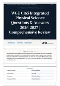 WGU C165 Integrated Physical Science Questions & Answers 2026-2027 Comprehensive Review