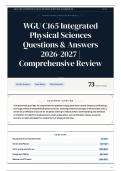 WGU C165 Integrated Physical Sciences Questions & Answers 2026-2027 Comprehensive Review