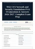 WGU C172 Network and Security Foundations PA & OA Questions & Answers 2026-2027 Complete Exam Prep