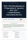 WGU C182 Introduction to IT Questions & Answers 2026-2027 Comprehensive Assessment Review