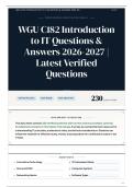 WGU C182 Introduction to IT Questions & Answers 2026-2027 Latest Verified Questions