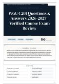 WGU C201 Questions & Answers 2026-2027 Verified Course Exam Review
