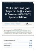 WGU C202 Final Quiz Chapters 1-14 Questions & Answers 2026-2027 Updated Edition