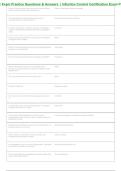 ICE Exam Practice Questions and Verified Answers &lpar;2026&ndash;2027&rpar; &vert; Complete Infection Control Certification Exam Prep & Study Guide &vert; Grade A&plus;