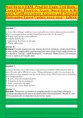 Med Surg 2 HESI Practice Exam Test Bank &vert; Complete Practice Exam Questions with 100&percnt; Verified Correct Answers and Detailed Rationales &vert; Latest Update 2026&sol;2027 Edition