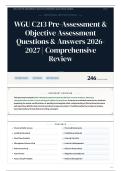 WGU C213 Pre-Assessment & Objective Assessment Questions & Answers 2026-2027 Comprehensive Review