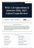 WGU C213 Questions & Answers 2026-2027 Latest Exam Review