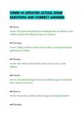 COMM 191 UPDATED ACTUAL EXAM&NewLine;QUESTIONS AND CORRECT ANSWERS