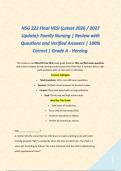 NSG 3450 Mental Health Exam 3 &vert;Latest 2026 &sol; 2027 Updated Questions with 100&percnt; Verified & Answers &vert; Grade A&NewLine;