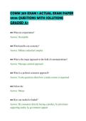 COMM 289 EXAM 1 ACTUAL EXAM PAPER&NewLine;2026 QUESTIONS WITH SOLUTIONS&NewLine;GRADED A&plus;