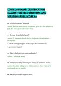 COMM 289 EXAM 1 CERTIFICATION&NewLine;EVALUATION 2026 QUESTIONS AND&NewLine;SOLUTIONS FULL SCORE A&plus;