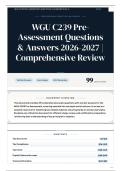 WGU C239 Pre-Assessment Questions & Answers 2026-2027 Comprehensive Review
