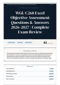 WGU C268 Excel Objective Assessment Questions & Answers 2026&sol;2027 Complete Exam Review