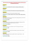 Basic Anatomy & Physiology &vert; Assessment Questions With Answers&NewLine;and detailed Rationales