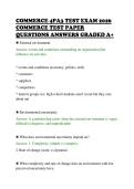COMMERCE 4PA3 TEST EXAM 2026&NewLine;COMMERCE TEST PAPER&NewLine;QUESTIONS ANSWERS GRADED A&plus;