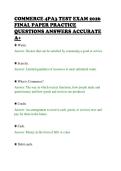 COMMERCE 4PA3 TEST EXAM 2026&NewLine;FINAL PAPER PRACTICE&NewLine;QUESTIONS ANSWERS ACCURATE&NewLine;A&plus;