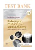 Test Bank for Bontrager's Textbook of Radiographic Positioning and Related Anatomy&comma; 10th Edition by Lampignano & Kendrick &ndash; Complete Chapters 1&ndash;20 with 350&plus; Pages of Verified ARRT-Style Questions&comma; Answers & Detailed Rationales for Radiography&comma; Radi