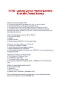 HI 342 - Lectures Content Practice Questions Exam With Correct Answers