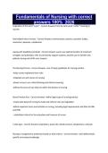 Fundamentals of Nursing with correct answers 100&percnt;  2026