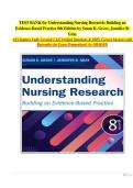 Understanding Nursing Research&comma; 8th Edition &vert; Grove & Gray&colon; Comprehensive Test Bank & Exam Preparation