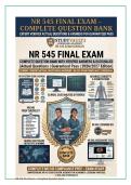 NR 545 Final Exam &ndash; Complete Question Bank Expert Verified Actual Questions & Answers for Guaranteed Pass