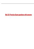 Biol 331 Practice Exam questions with answers