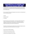 FUNDAMENTALS OF NURSING &lpar;CA&rpar; With correct answers 100&percnt; 2026