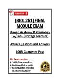BIOL251&sol;BIOL 251 Human Anatomy & Physiology I w&sol;Lab Module 1&comma;2&comma;3&comma;4&comma;5&comma;6&comma;7&comma;8&comma;9&final Exam &vert; Portage Learning &vert; 2026 Edition &lpar;PDF&rpar;