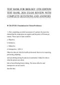 Test Bank for Biology 13th Edition &vert; Complete Questions & Answers &vert; 2026 Exam Review