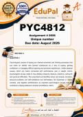 PYC4812 Assignment 4 &lpar;COMPLETE ANSWERS&rpar; 2026 - DUE 22 August 2026