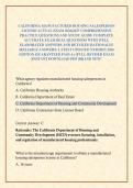 CALIFORNIA MANUFACTURED HOUSING SALESPERSON LICENSE ACTUAL EXAM 2026&sol;2027 COMPREHENSIVE PRACTICE QUESTIONS AND STUDY GUIDE COMPLETE ACCURATE EXAM REAL QUESTIONS WITH WELL ELABORATED ANSWERS AND DETAILED RATIONALES &lpar;RELIABLE ANSWERS&rpar; LATEST UPDATED VERSION